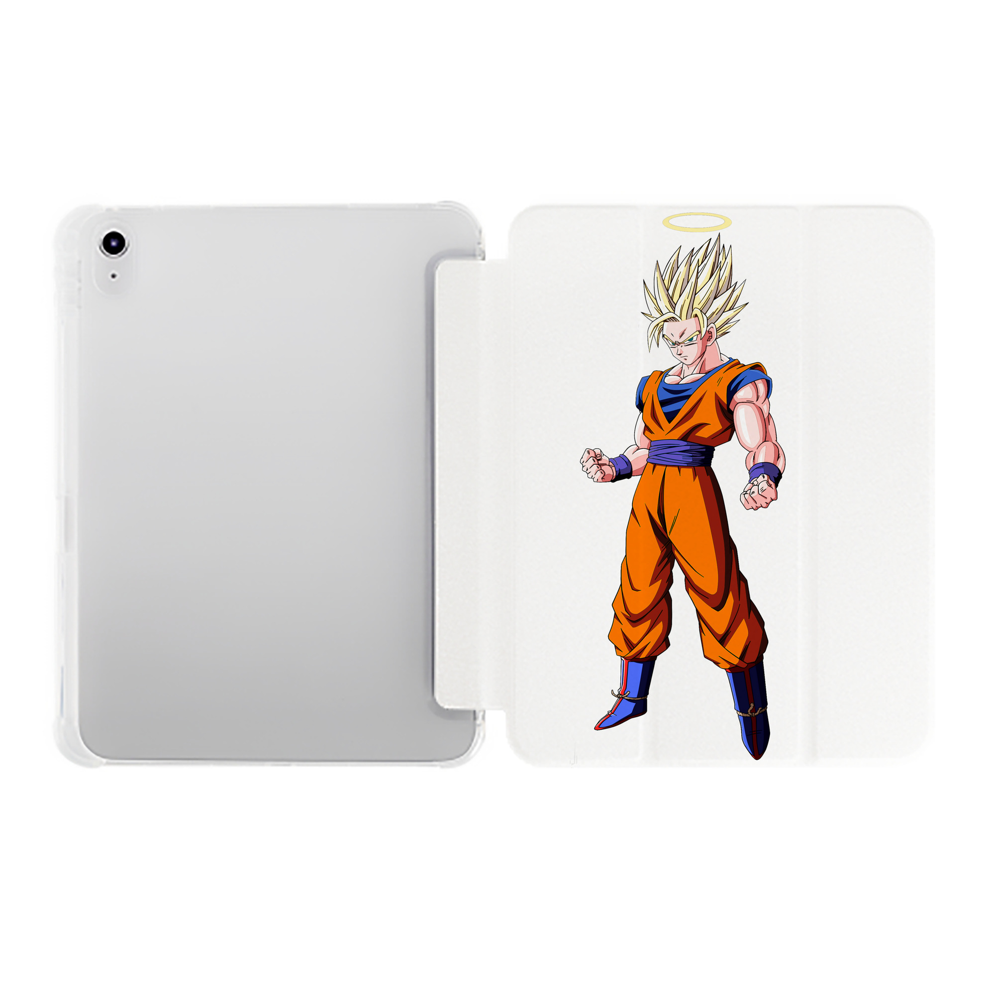 （画像用） ドラゴンボール 孫悟空（そん ごくう）Son Goku カカロット DRAGON BALL Kakarotto IPad ケース ペン収納付き 三つ折りスタンド PUレザー×シリコン 対応機種9.5/10.5/10.9インチ